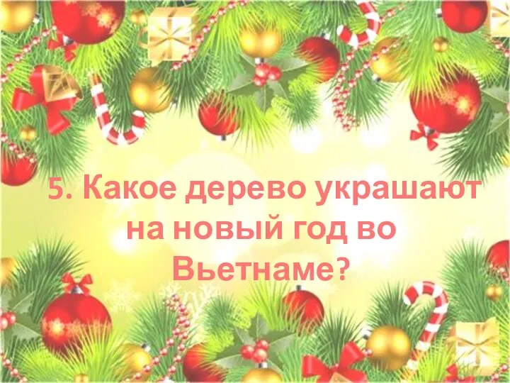 5. Какое дерево украшают на новый год во Вьетнаме?