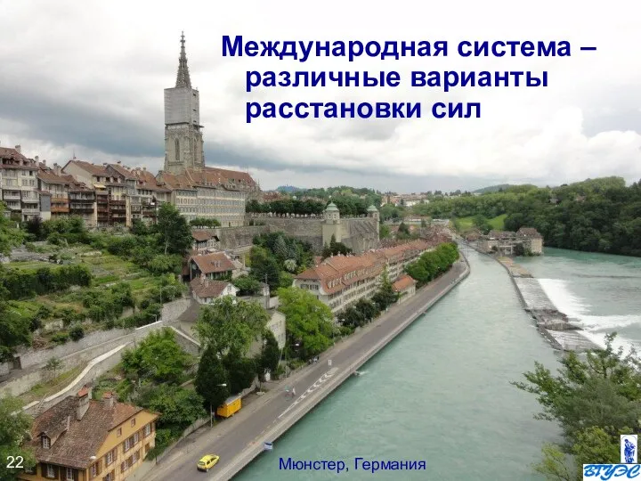 Международная система – различные варианты расстановки сил Мюнстер, Германия