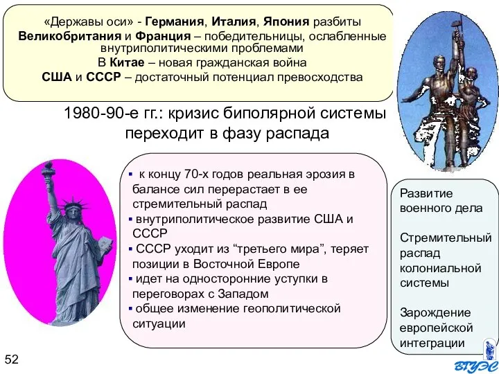 к концу 70-х годов реальная эрозия в балансе сил перерастает в ее