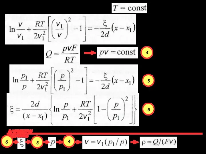 Изотермическое течение 4 5 алгоритм расчета алгоритм расчета алгоритм расчета алгоритм расчета 6 4 6 5