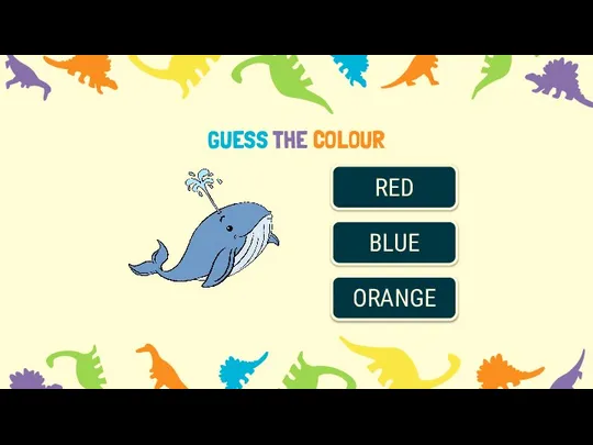 GUESS THE COLOUR RED BLUE ORANGE