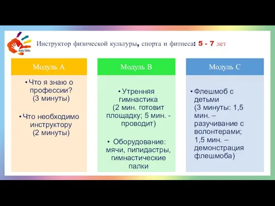 У каждого ребёнка есть шанс попробовать свои силы в различных компетенциях, а