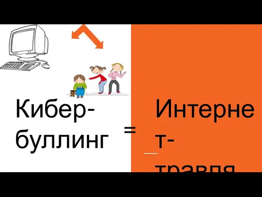 Интернет- травля = Кибер- буллинг