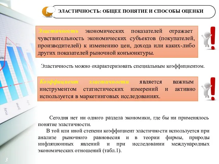 1 Эластичность экономических показателей отражает чувствительность экономических субъектов (покупателей, производителей) к изменению