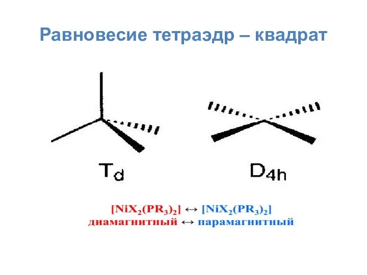 Равновесие тетраэдр – квадрат