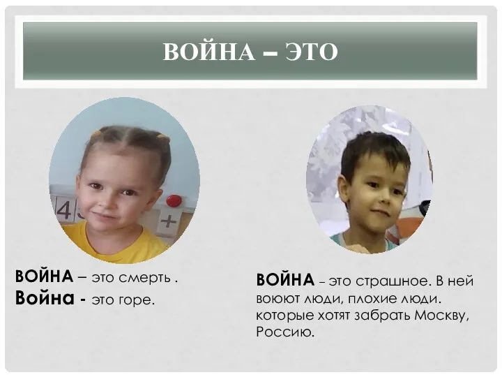 ВОЙНА – ЭТО ВОЙНА – это смерть . Война - это горе.