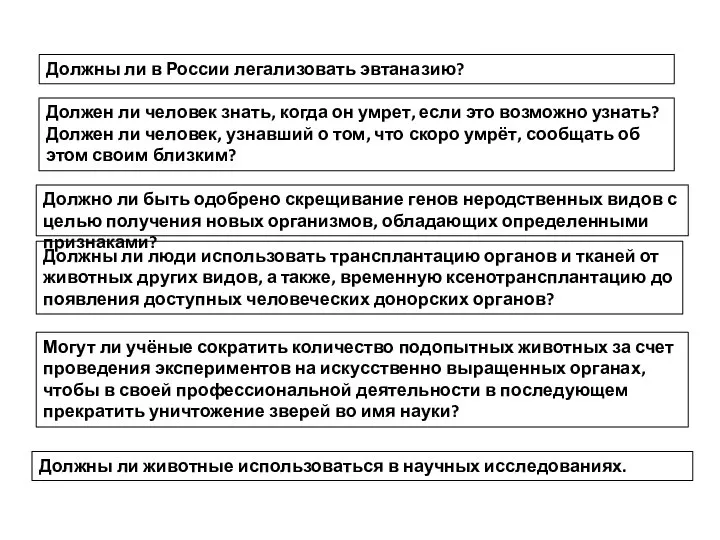 Должны ли в России легализовать эвтаназию? Должен ли человек знать, когда он