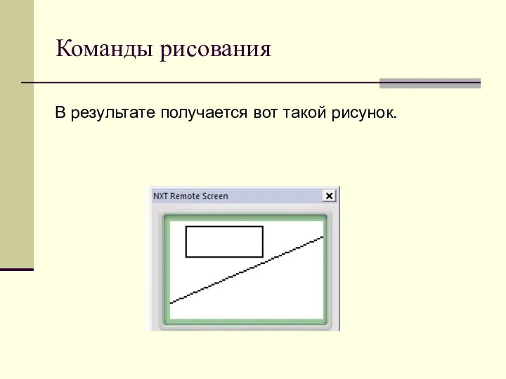 Команды рисования В результате получается вот такой рисунок.