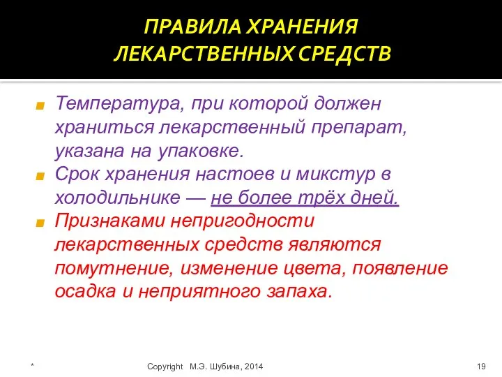 Температура, при которой должен храниться лекарственный препарат, указана на упаковке. Срок хранения