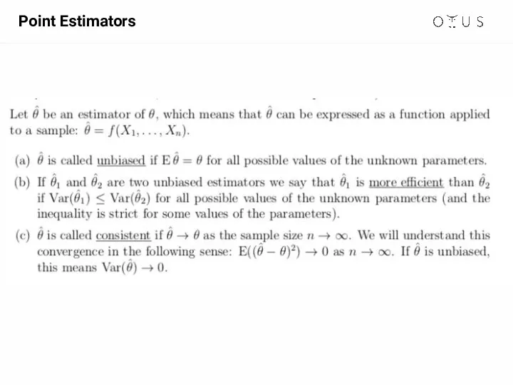 Point Estimators