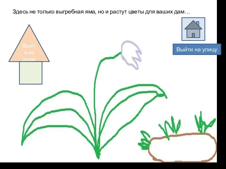 Здесь не только выгребная яма, но и растут цветы для ваших дам…