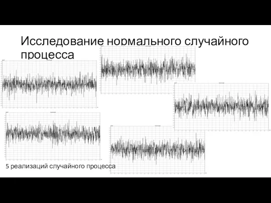 Исследование нормального случайного процесса 5 реализаций случайного процесса