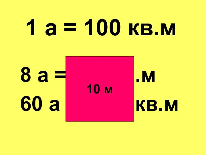 8 а = 800 кв.м 60 а = 6000 кв.м 1 а