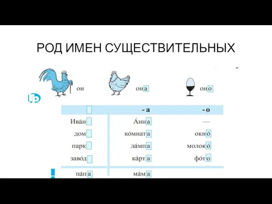 РОД ИМЕН СУЩЕСТВИТЕЛЬНЫХ