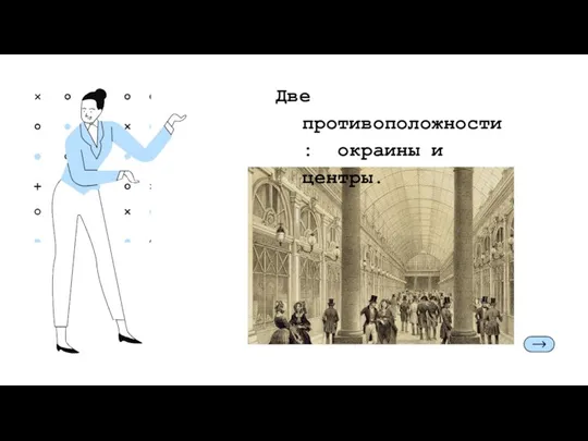 Две противоположности: окраины и центры.