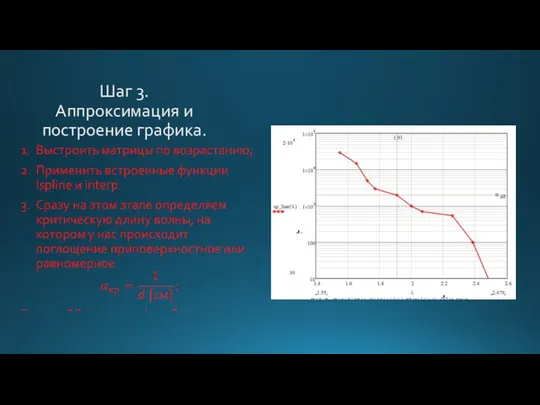 Шаг 3. Аппроксимация и построение графика.