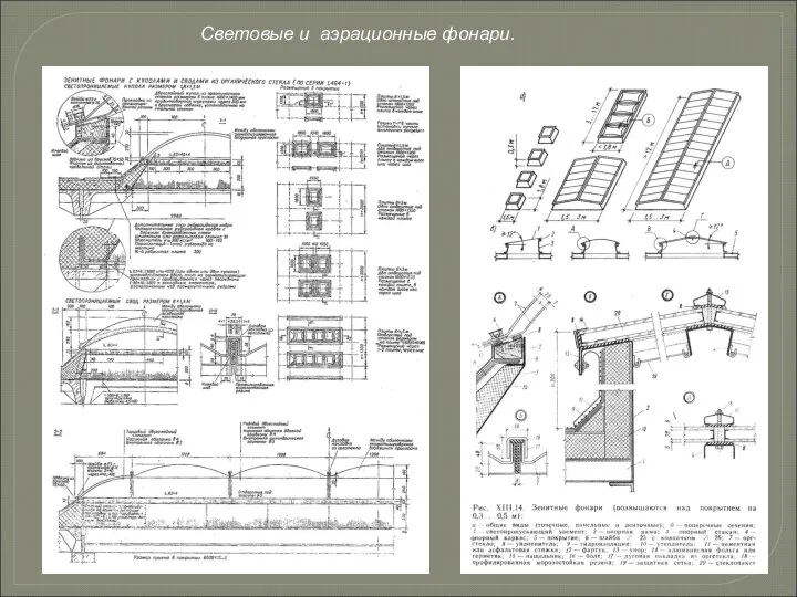 Световые и аэрационные фонари.