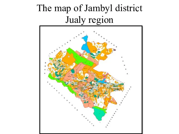 The map of Jambyl district Jualy region