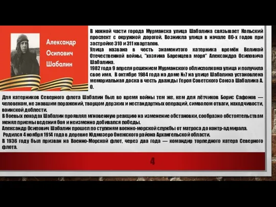 В южной части города Мурманска улица Шабалина связывает Кольский проспект с окружной