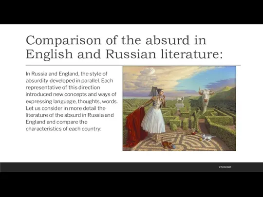 Comparison of the absurd in English and Russian literature: In Russia and