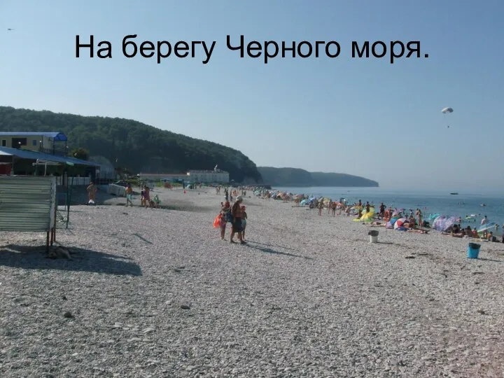 На берегу Черного моря.