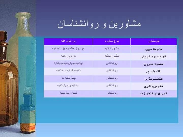 مشاورین و روانشناسان