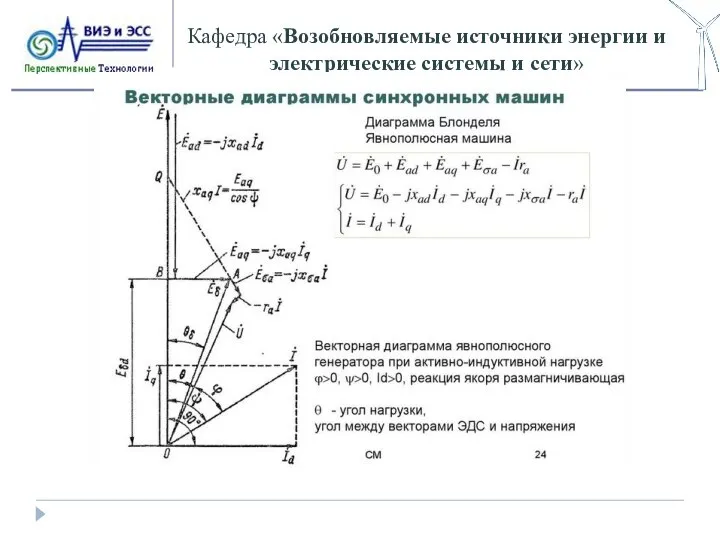 Кафедра «Возобновляемые источники энергии и электрические системы и сети»