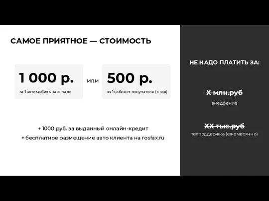 НЕ НАДО ПЛАТИТЬ ЗА: + 1000 руб. за выданный онлайн-кредит + бесплатное