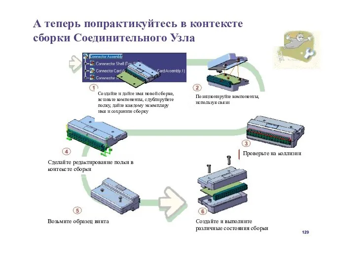 А теперь попрактикуйтесь в контексте сборки Соединительного Узла Создайте и дайте имя