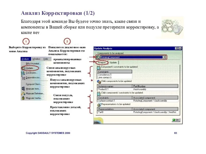 Анализ Корректировки (1/2) Благодаря этой команде Вы будете точно знать, какие связи