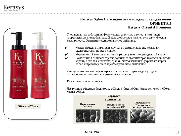 Kerasys Salon Care шампунь и кондиционер для волос ОРИЕНТАЛ Kerasys Oriental Premium