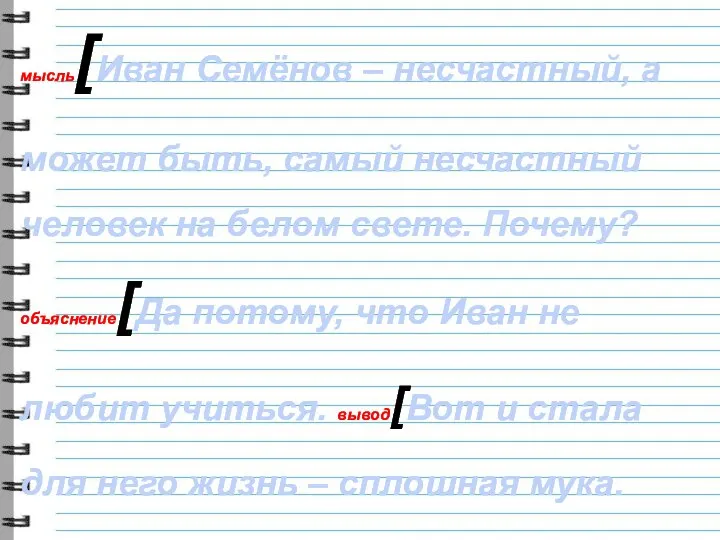 мысль[Иван Семёнов – несчастный, а может быть, самый несчастный человек на белом