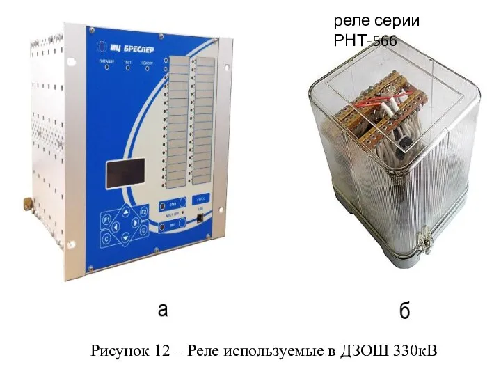 Рисунок 12 – Реле используемые в ДЗОШ 330кВ реле серии РНТ-566