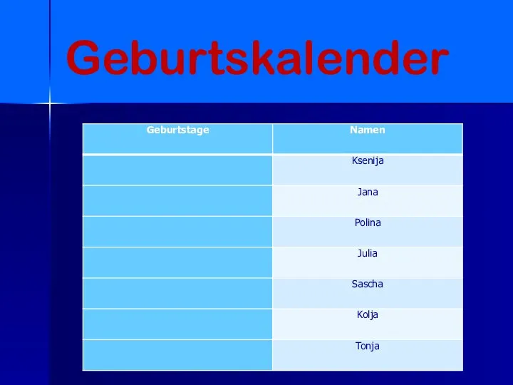 Geburtskalender