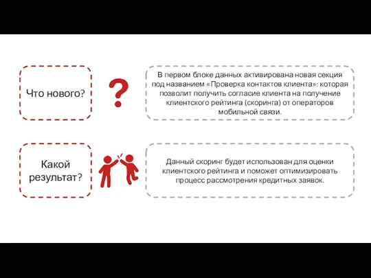 Что нового? Какой результат? В первом блоке данных активирована новая секция под