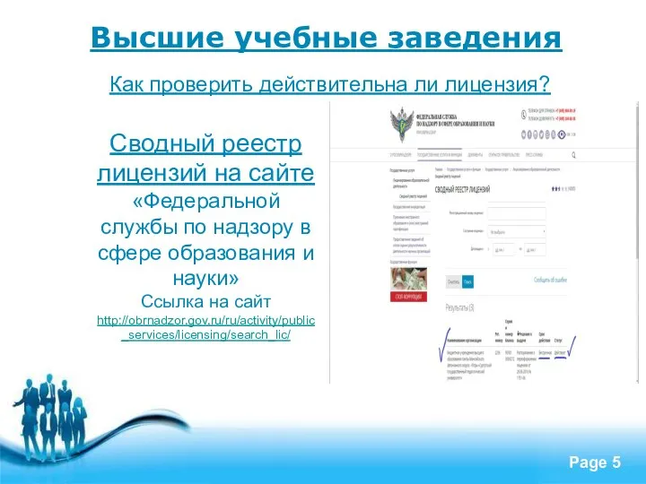 Высшие учебные заведения Как проверить действительна ли лицензия? Сводный реестр лицензий на