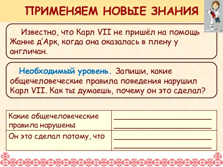 Известно, что Карл VII не пришёл на помощь Жанне д’Арк, когда она