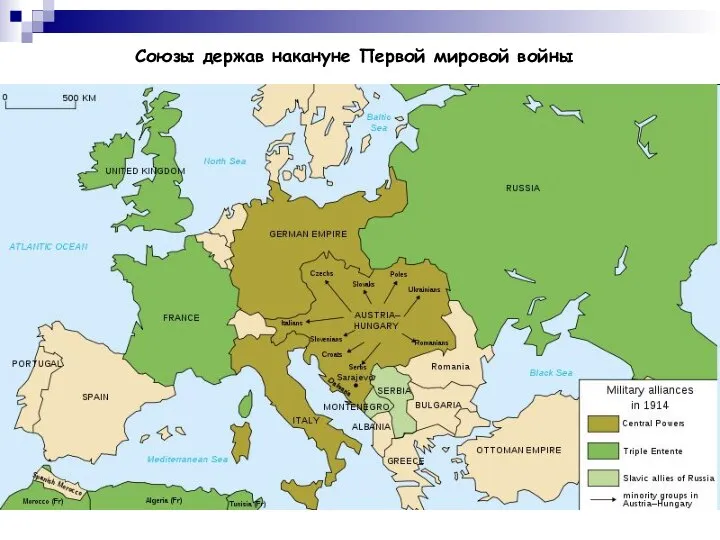 Союзы держав накануне Первой мировой войны