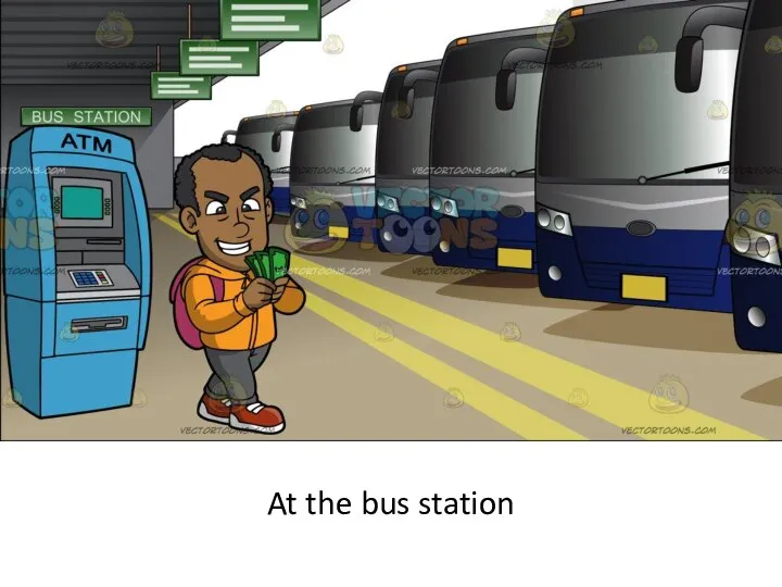 At the bus station