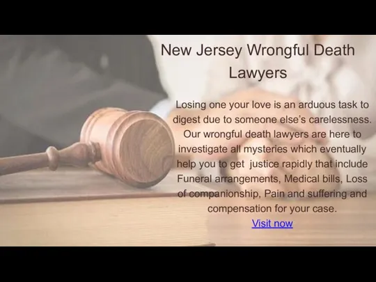 New Jersey Wrongful Death Lawyers Losing one your love is an arduous