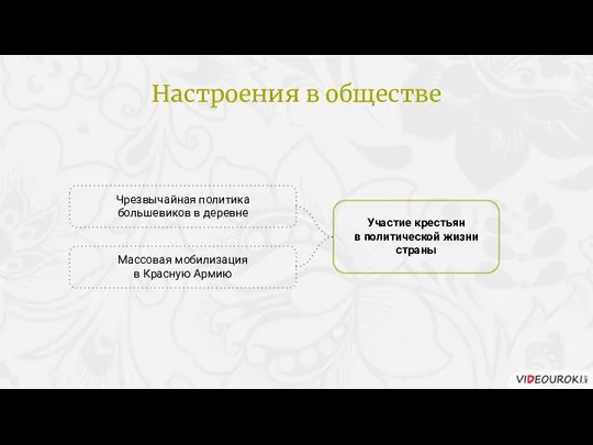 Участие крестьян в политической жизни страны Чрезвычайная политика большевиков в деревне Массовая