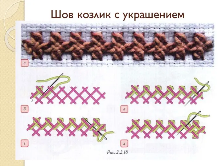 Шов козлик с украшением