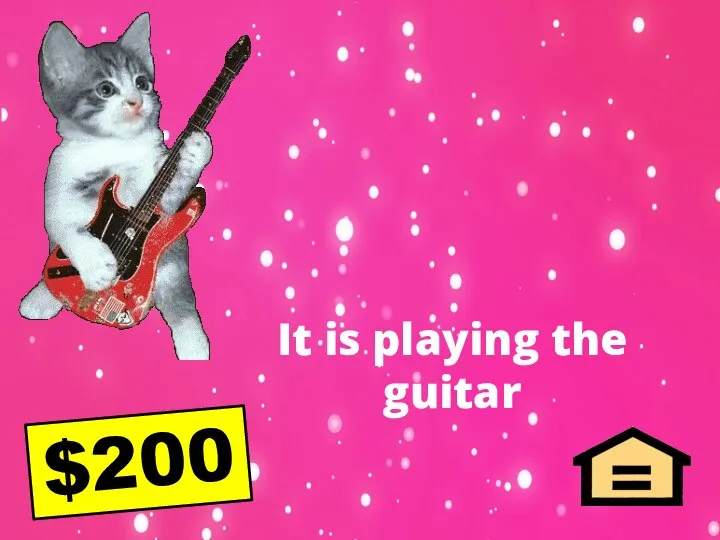 It is playing the guitar $200