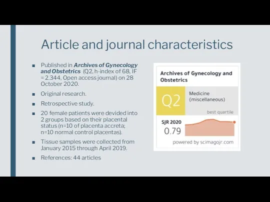 Published in Archives of Gynecology and Obstetrics (Q2, h-index of 68, IF