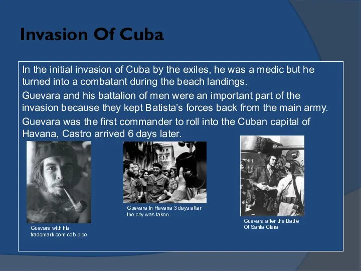 Invasion Of Cuba In the initial invasion of Cuba by the exiles,