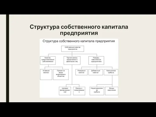 Структура собственного капитала предприятия