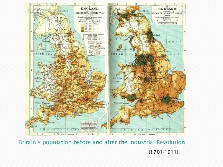 Britain’s population before and after the Industrial Revolution (1701-1911)