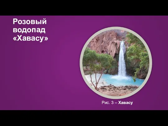 Розовый водопад «Хавасу» Рис. 3 – Хавасу