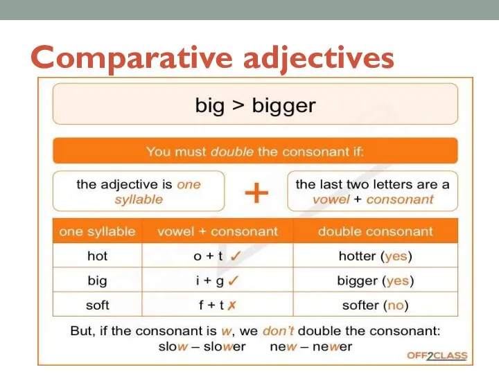 Comparative adjectives