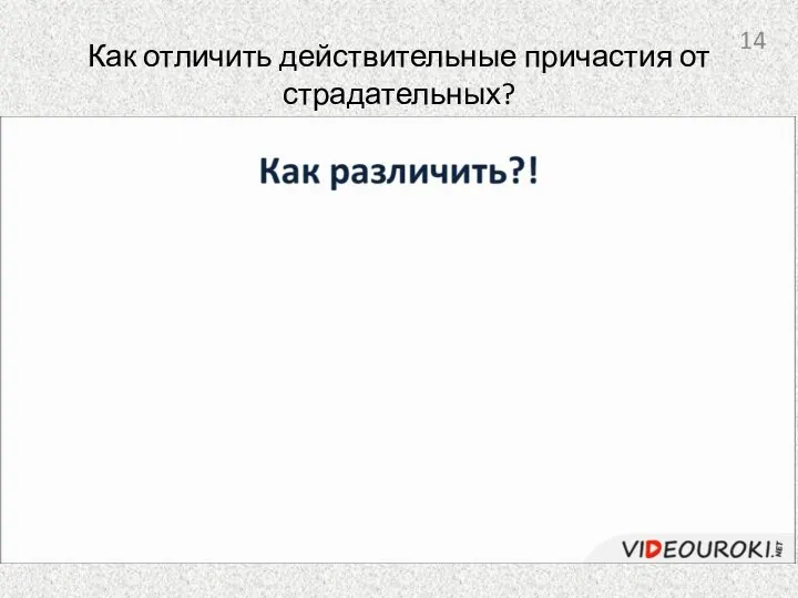 Как отличить действительные причастия от страдательных?